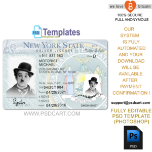 drivers license psd